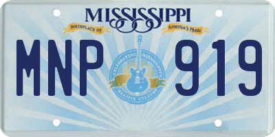 MS license plate MNP919
