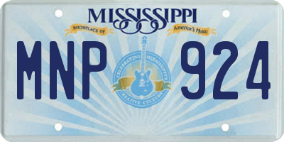 MS license plate MNP924