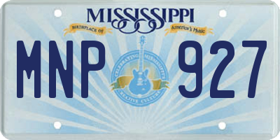 MS license plate MNP927