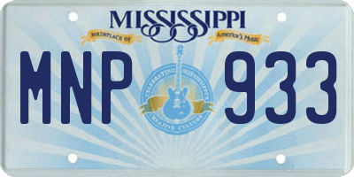 MS license plate MNP933