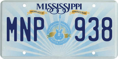 MS license plate MNP938
