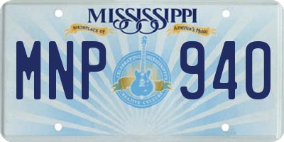 MS license plate MNP940