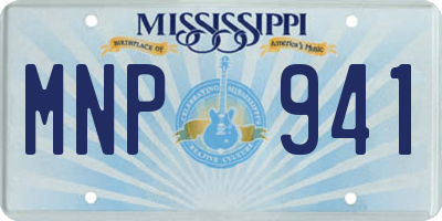 MS license plate MNP941