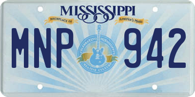 MS license plate MNP942