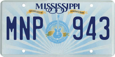 MS license plate MNP943