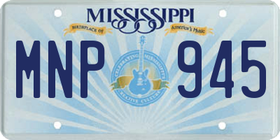 MS license plate MNP945