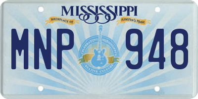 MS license plate MNP948