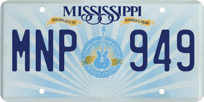 MS license plate MNP949
