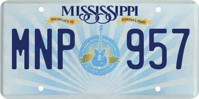 MS license plate MNP957