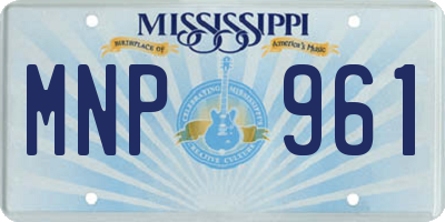 MS license plate MNP961