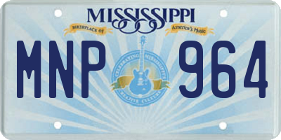MS license plate MNP964