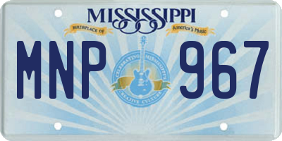 MS license plate MNP967