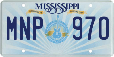 MS license plate MNP970