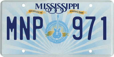 MS license plate MNP971