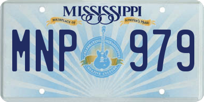 MS license plate MNP979