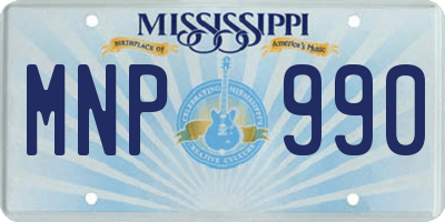 MS license plate MNP990