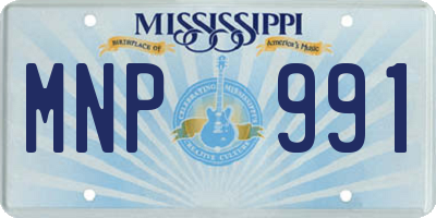 MS license plate MNP991