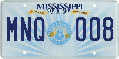 MS license plate MNQ008
