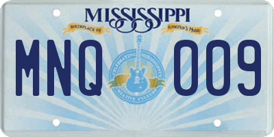MS license plate MNQ009