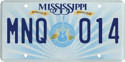 MS license plate MNQ014