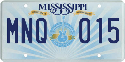 MS license plate MNQ015