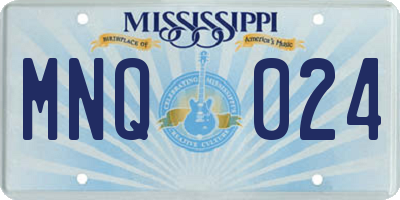 MS license plate MNQ024