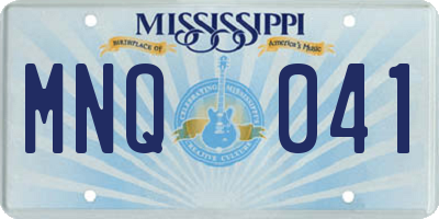 MS license plate MNQ041
