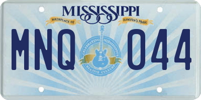 MS license plate MNQ044