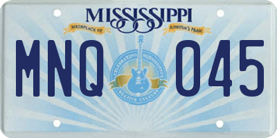 MS license plate MNQ045