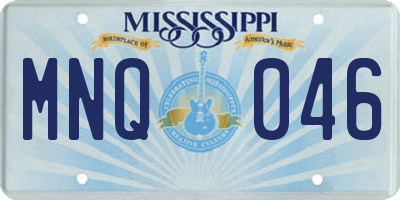 MS license plate MNQ046