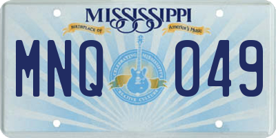 MS license plate MNQ049