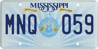 MS license plate MNQ059
