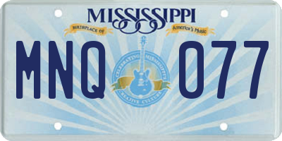 MS license plate MNQ077