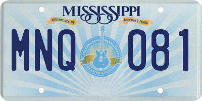 MS license plate MNQ081