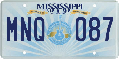 MS license plate MNQ087