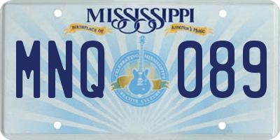 MS license plate MNQ089