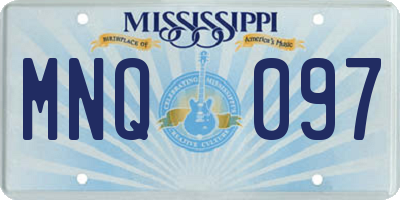 MS license plate MNQ097