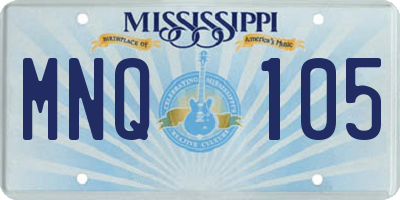 MS license plate MNQ105