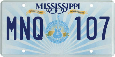 MS license plate MNQ107