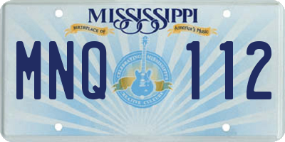 MS license plate MNQ112