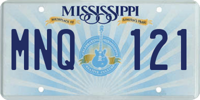 MS license plate MNQ121