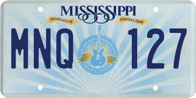 MS license plate MNQ127