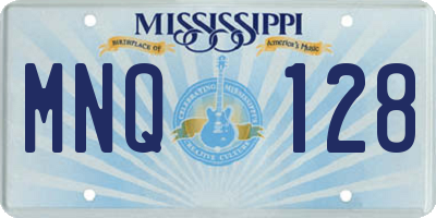 MS license plate MNQ128