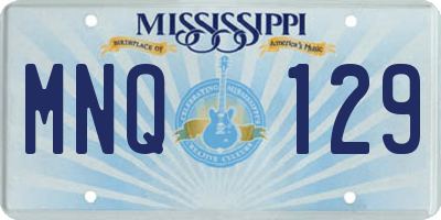 MS license plate MNQ129