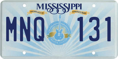 MS license plate MNQ131