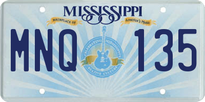 MS license plate MNQ135