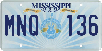 MS license plate MNQ136