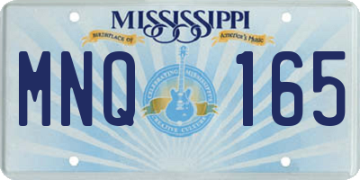 MS license plate MNQ165