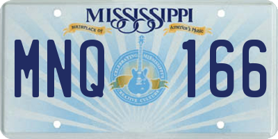 MS license plate MNQ166