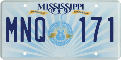 MS license plate MNQ171